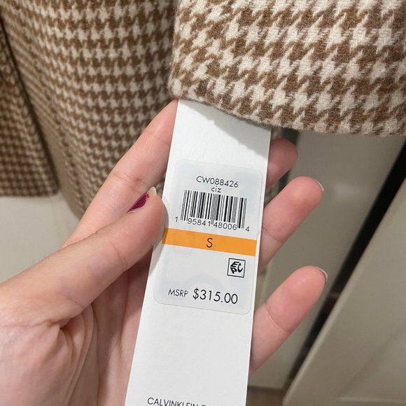 CALVIN KLEIN, Women's Petite Asymmetrical Belted Wrap Coat - Picture 8 of 9